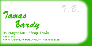 tamas bardy business card