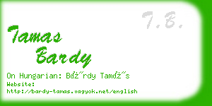 tamas bardy business card